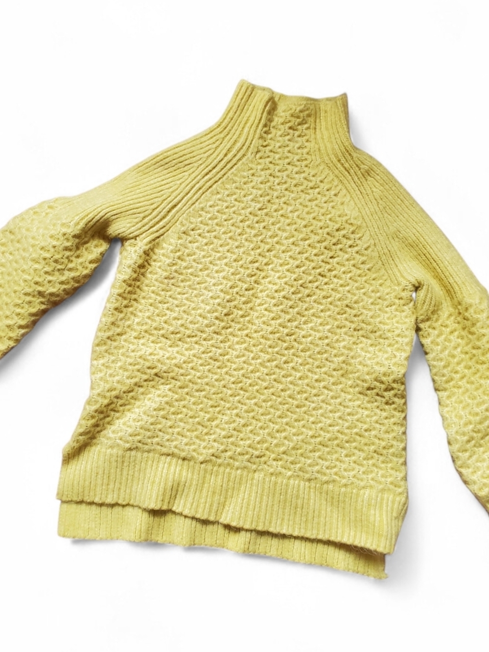 Anthropologie Yellow Textured Sweater SIZE Small